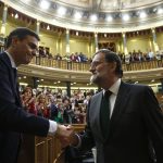 Moción de censura España. Pedro Sanchez Mariano Rajoy